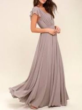 Lulus "Falling For You" Maxi Dress - Taupe - Size S